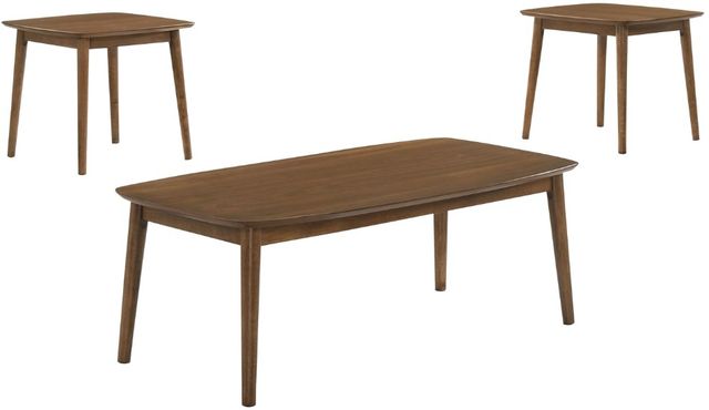 New Classic® Home Furnishings Felix 3-Piece Natural Walnut Living Room Table Set-0
