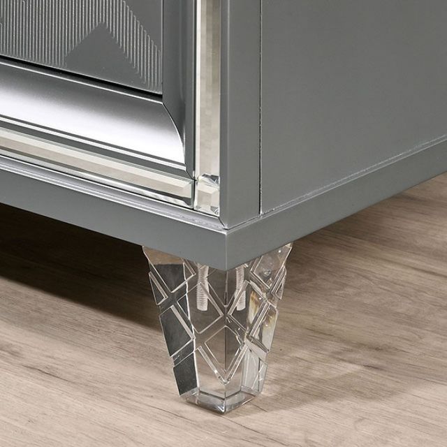 Furniture of America® Emmeline Silver Nightstand-2
