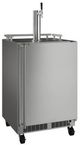 Marvel 5.7 Cu. Ft. Stainless Steel Single Tap Outdoor Mobile Beer Cooler/Kegerator-0