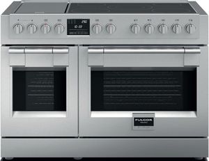 front view of the Fulgor Milano Sofia 48" Stainless Steel Slide In Induction Range