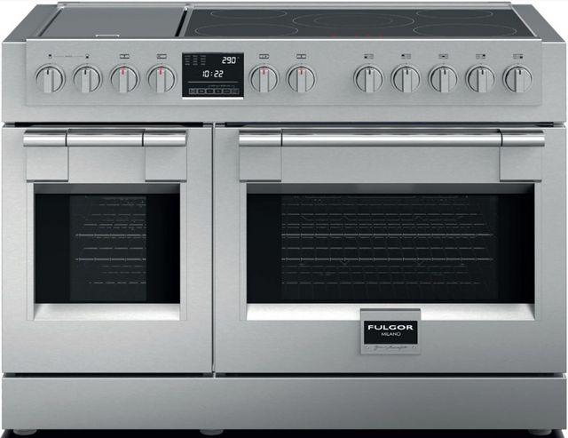 Fulgor Milano Sofia 48" Stainless Steel Pro Style Slide In Induction Range-0