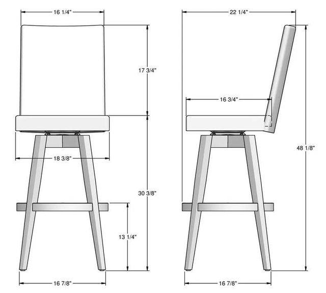 Amisco Customizable Noah Swivel Bar Stool-1