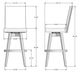 Amisco Customizable Noah Swivel Bar Stool-1