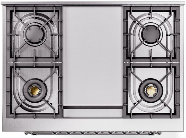 Ilve® Nostalgie II Series 36" Glossy Black Pro Style Dual Fuel Range-2