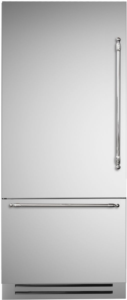 Bertazzoni 36 in. 19.6 Cu. Ft. Stainless Steel Built In Counter Depth Bottom Freezer Refrigerator-2