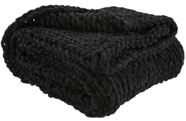 Signature Design by Ashley® Chaddon 3-Piece Black Throw Blanket Set-0