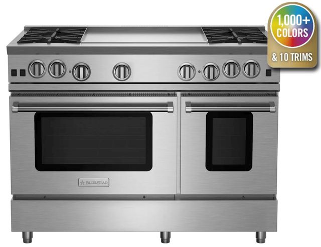 BlueStar® RNB Series 48" Stainless Steel Pro Style Liquid Propane Gas Range