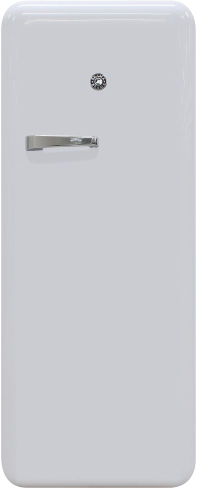 Brama 24" 9.9 Cu. Ft. White Retro Compact Refrigerator-0