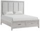 American Wholesale Furniture Fantasia Dove Queen Panel Bed-0
