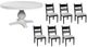 Signature Design by Ashley® Greddinton 7-Piece Black/White Dining Table Set-0