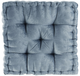 Olliix by Intelligent Design Aqua Azza Poly Chenille Square Floor Pillow Cushion-0
