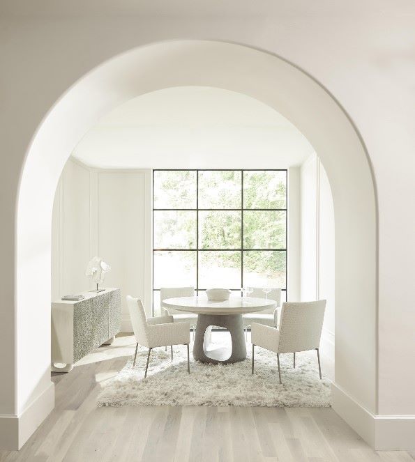 Bernhardt Sereno White Arm Chair-1