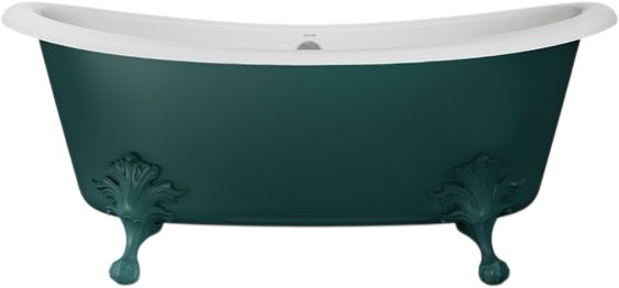 KOHLER® Artifacts™ Teal Exterior with White Interior 66" x 32" Freestanding Bath-0