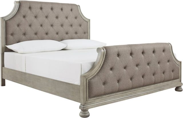 Benchcraft® Falkhurst 5-Piece Gray California King Panel Bed Set-1