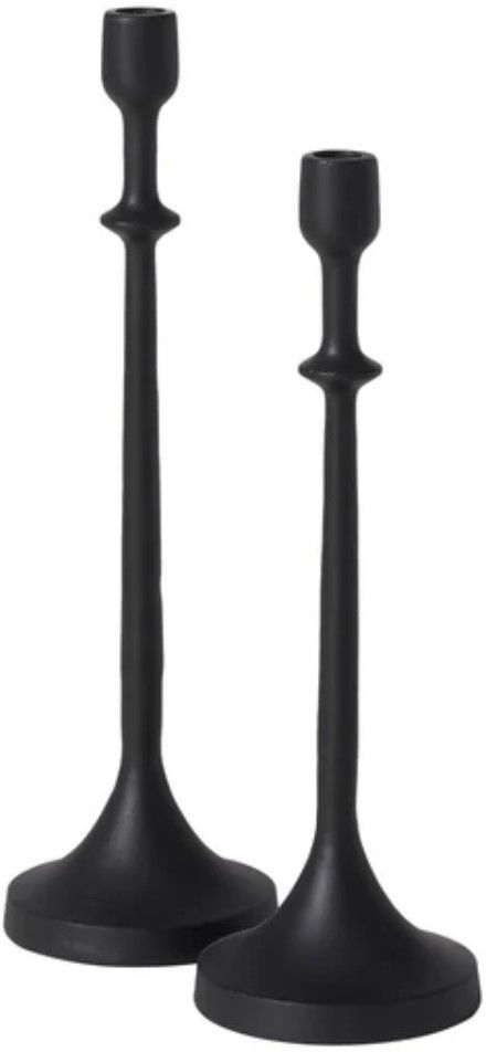 Renwil® Albero 2-Piece Matte Black Candle Holder-0