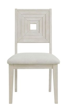 Elements International Avalanche Antique White Dining Side Chair-0