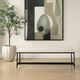 Uttermost® Halston Matte Black/Off-White Bench-1