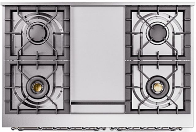 Ilve® Nostalgie II Series 40" White Pro Style Dual Fuel Range-2