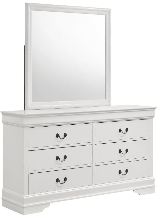Coaster® Louis Philippe White Dresser and Mirror-0