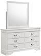 Coaster® Louis Philippe White Dresser and Mirror-0