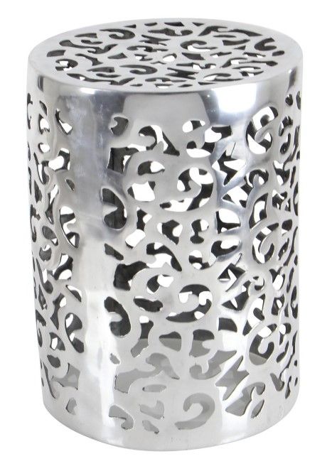 Deco Marche Silver Storage Side Table-2