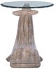 Powell® Wally The Whale Glass Top Side Table with Driftwood Base-3