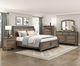Homelegance® Bethel Antique Brown Queen Sleigh Storage Bed-1