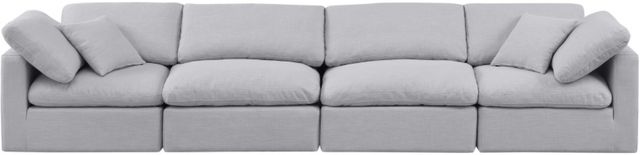 Meridian Furniture Indulge 4-Piece Gray 140" Sofa-1