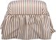 TOV Furniture Gertrude Brown Linen Striped Skirted Ottoman-4