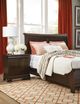 Durham Furniture Vineyard Creek Blackened Mocha Queen Sleigh Bed with Low Footboard-0