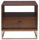 Uttermost® Bexley Dark Walnut Side Table with Antique Brass Base-3