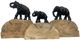 Stylecraft 3-Piece Brown/Ebony Elephant Family Decorative Object Statue Set-0