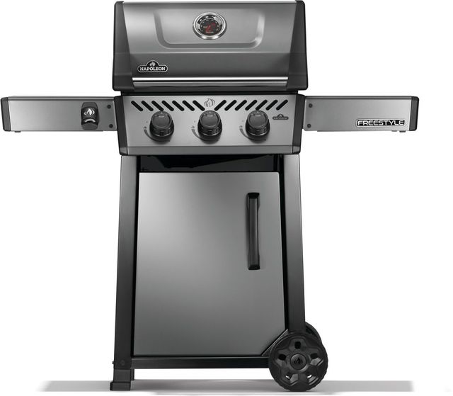 Napoleon Freestyle™ 365 Graphite Gray Propane Gas Freestanding Liquid Propane Grill with Side Burner-0