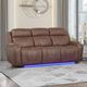 New Classic® Home Furnishings Carrow Brown Power Reclining Sofa-2