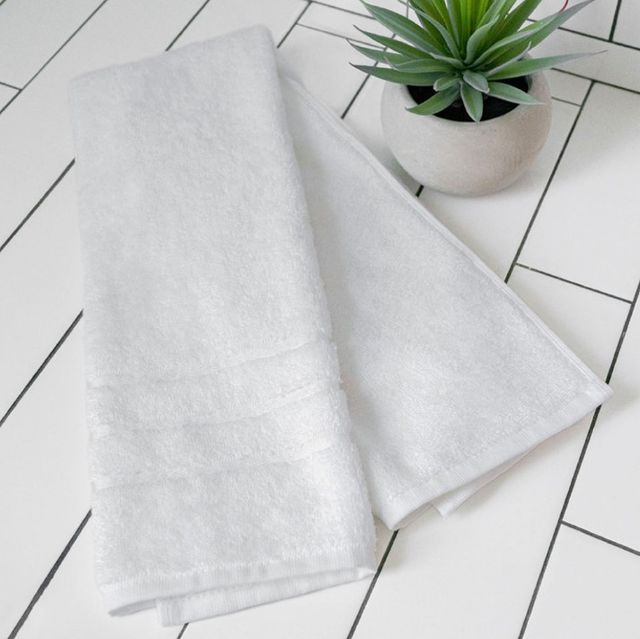 Cariloha White Viscose and Turkish Cotton Blend Hand Towel-4