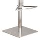 Armen Living Cafe Brushed Stainless Steel/Gray/Walnut Adjustable Swivel Bar Stool-3