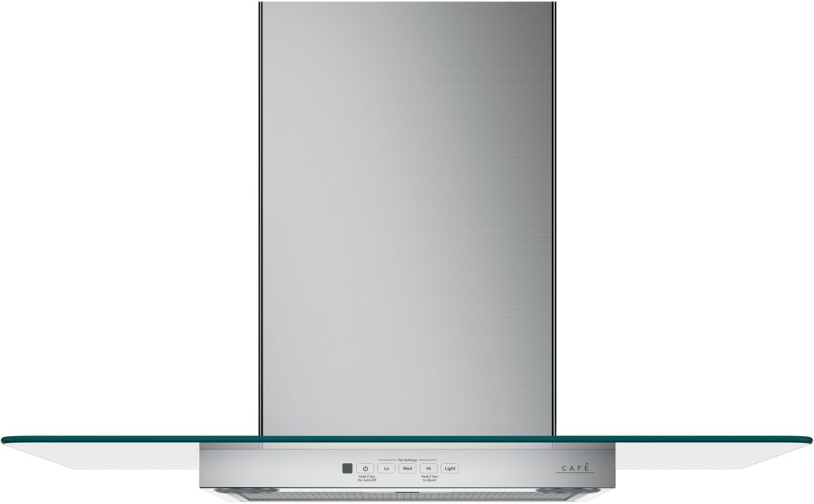 Café™ 30" Stainless Steel Wall Mount Glass Canopy Chimney Hood