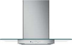 Café™ 30" Stainless Steel Wall Mount Glass Canopy Chimney Hood