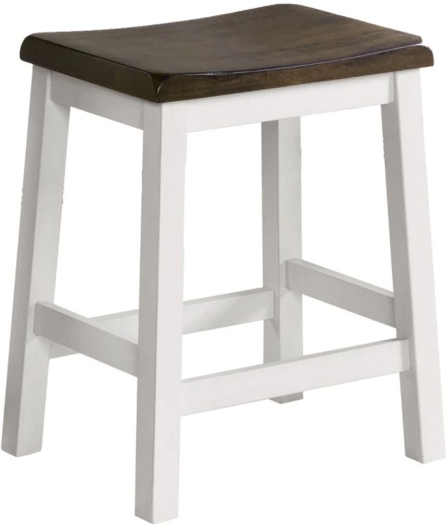 Intercon Kona Gray/White Backless Stool-0