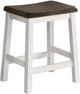 Intercon Kona Gray/White Backless Stool-0