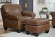 Best® Home Furnishings Customizable F24 Leather Ottoman with Espresso Legs-1