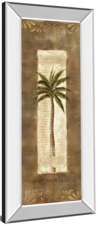 Classy Art Scroll Palm Il by Carol Robinson Mirror Framed Wall Art-1