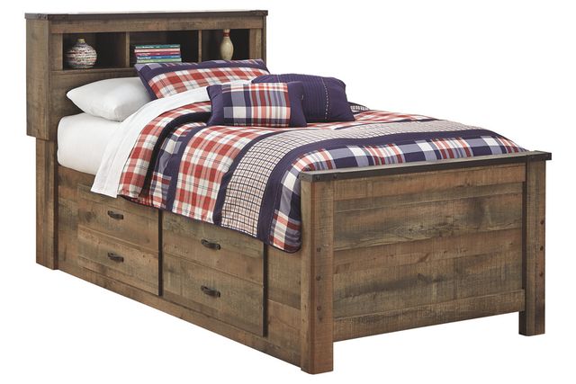 Signature Design by Ashley® Trinell 2-Piece Brown Full Panel Storage Bed Set-1