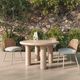 TOV Furniture Barbara Cream Textured 47" Indoor/Outdoor Round Dining Table-1