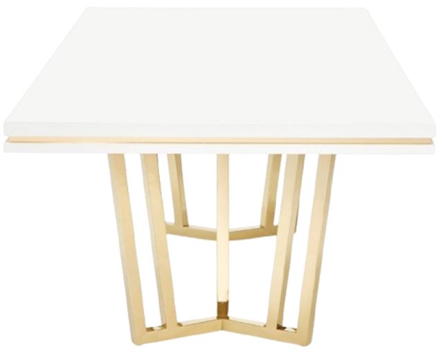 Michael Amini® Palm Gate Cloud White Rectangular Dining Table-3