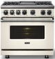 Viking® 7 Series 36" Pure White Pro Style Dual Fuel Range with Griddle-2