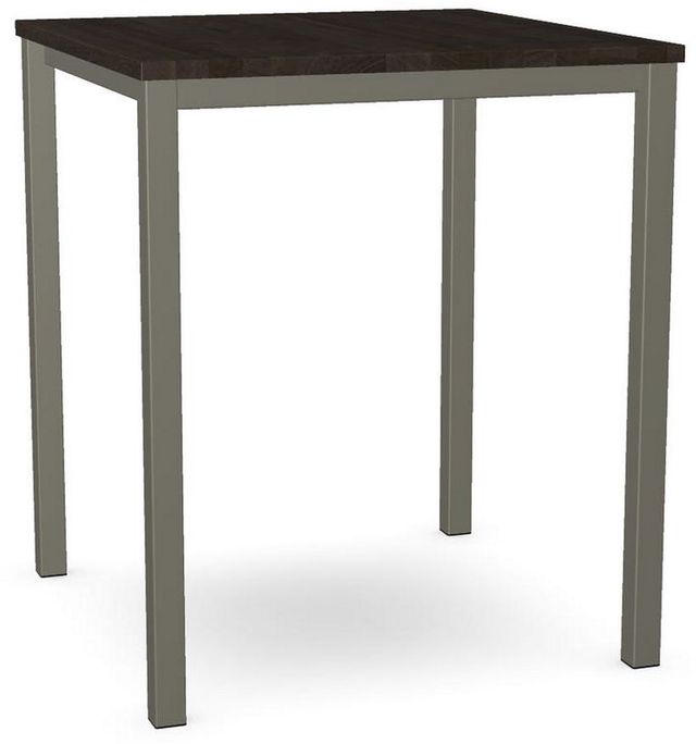 Amisco Customizable Carbon 36" Glass Square Bar Table-3