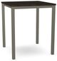 Amisco Customizable Carbon 36" Glass Square Bar Table-3
