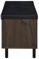Coaster® Brixton Black/Smoked Oak Entryway Shoe Storage Bench-4