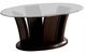 Furniture of America® Manhattan Glass Top Coffee Table with Brown Cherry Base -0